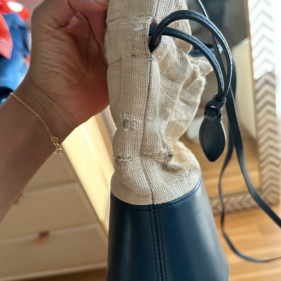 Hunting Season Raffia and Leather bucket bag - Picture 4 of 5